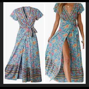 Fun, boho wrap dress!!